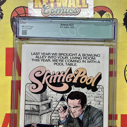 Batman #227 Comic Book CGC 6.5 Qualified White Pages 1970 Pages Neal Adams Art