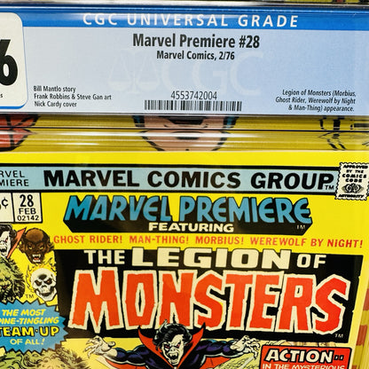 Marvel Premiere #28 CGC 9.6 White Pages  Legion of Monsters App Marvel 1976